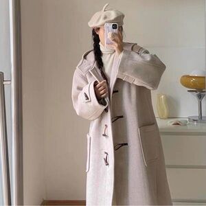 LULUSWINGS All Wool Oat Horn Button Coat - Heavyweight size M